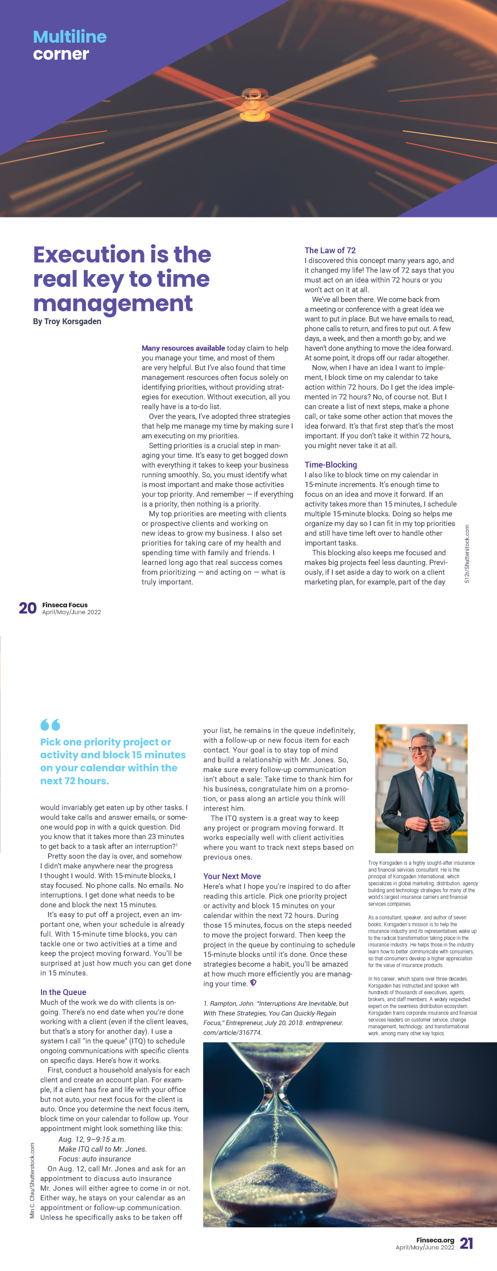 finseca multiline corner article