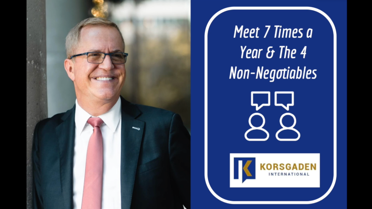 meet times a year and the nonnegotiables